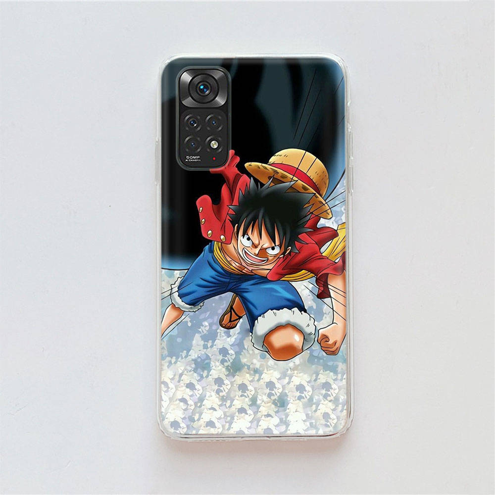 Чехол DT28 One Piece Luffy для Samsung A04 A14 A23 A34 A54 M23 M33 M52 M53 Realme 10 9 C30S C35 C55 VIVO Y02S Y21 Y33S Y51 X80 Pro Прозрачная крышка
