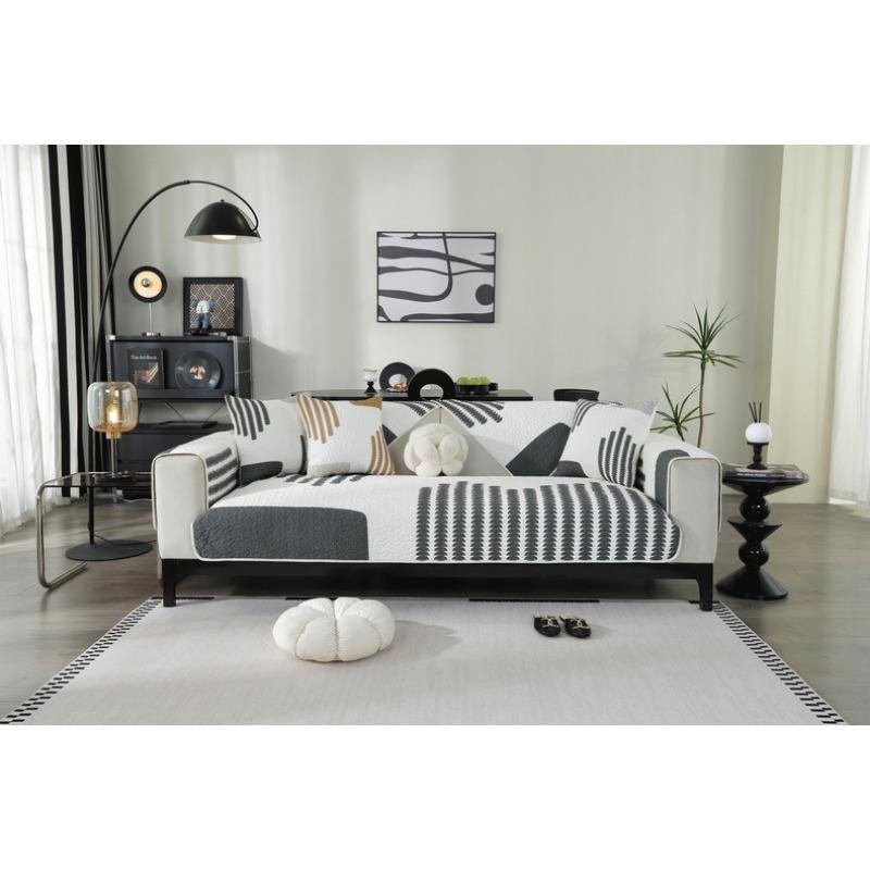 Modern Light Luxury Sofa Cushion, Cotton Printed Non-slip Sofa Cushion, Four-season Universal Sofa Cover, Fabric Sofa Towel