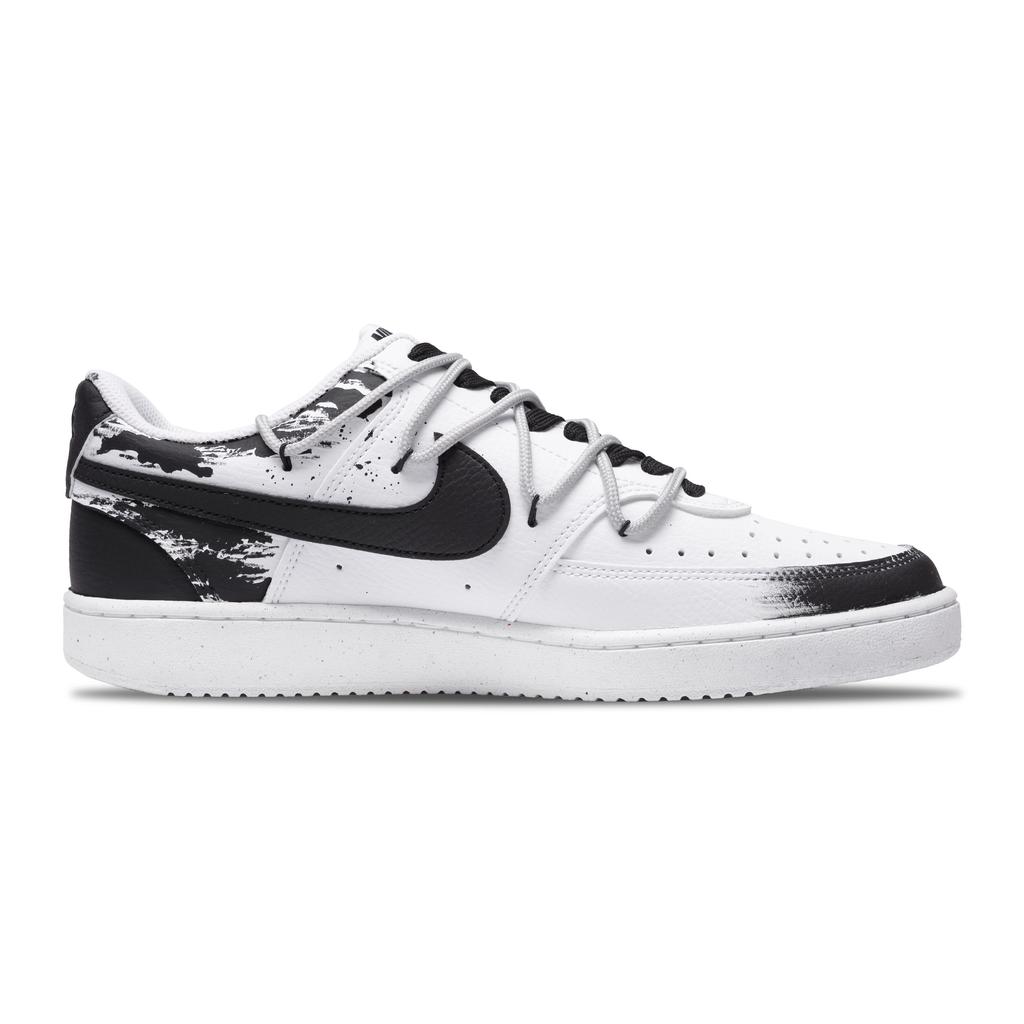 Nike Court Vision 1 Рыцарь Лунного Света Нескользящие Износостойкие Низкие Скейтбордические Кроссовки Мужские Черный Белый DH2987-101(Команда348-)