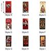 Rectangular Christmas Door Cover Perforated Strap Fastening Xmas Door Curtain Decoration  Outdoor