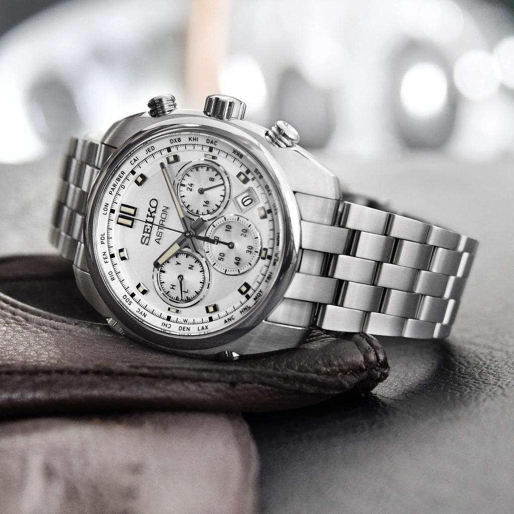 Часы Astron ORIGIN Series Solar Radio 8B92 Chronograph Titanium SBXY025 Silver [Seiko Watch] Мужские