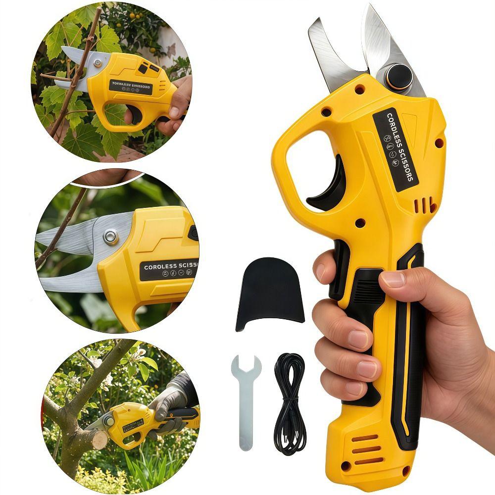 Rechargeable Electric Pruner Li‑ion Battery Garden Trimmer Electric Pruning Shears Garden