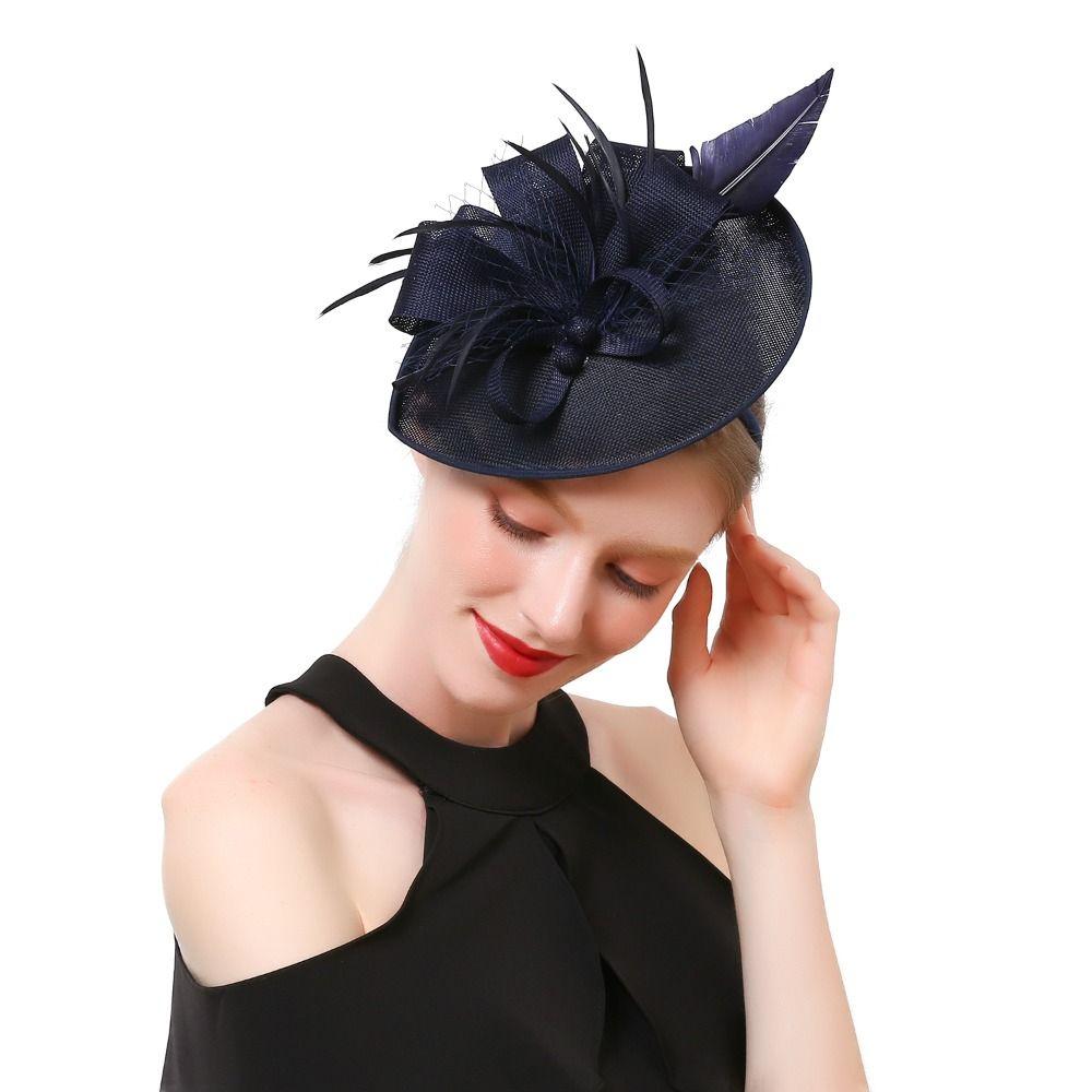 Women Flower Wedding Tea Party Mesh Hair Band Evening Party Fascinator Hat