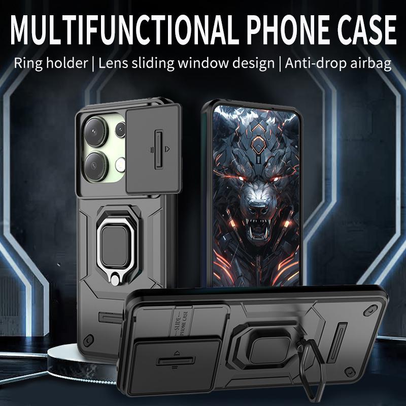 Чехол Armor для Xiaomi Poco X6 Pro 5G F6 F5 M6 Pro C65 защитный чехол кольцо магнитный держатель чехол Fundas Capa