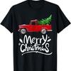 Vintage Wagon Red Truck Christmas Tree Pajama Gift T-Shirt