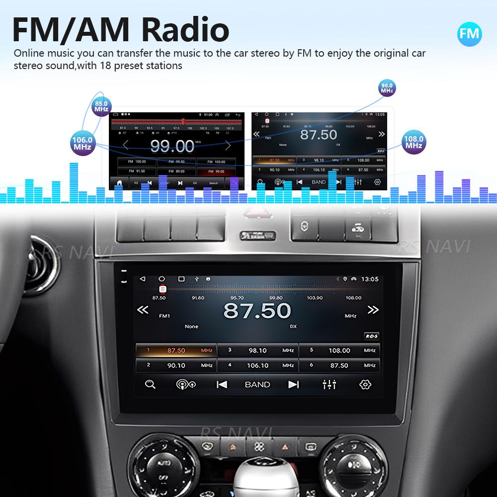 Autoradio Android 16 Carplay BT pour Benz W203 W209 C180 C200 C220 2004 - 2011 Navigation GPS Lecteur multimédia Expédition sous 24 heures