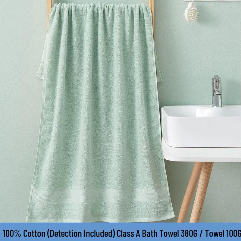 Large Quick-Dry Water-Absorbent Pure Cotton Bath Towel (90x180 cm) for Adults