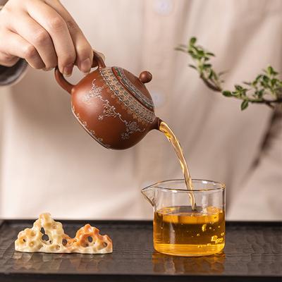 Чжу Ни Цзыша Чайник Сиши Чайник Бытовой Набор для чая Кунг-фу Заварочный чайник Маленький объем Чайник с разделением чая Ручной работы Чайник Дуньхуан