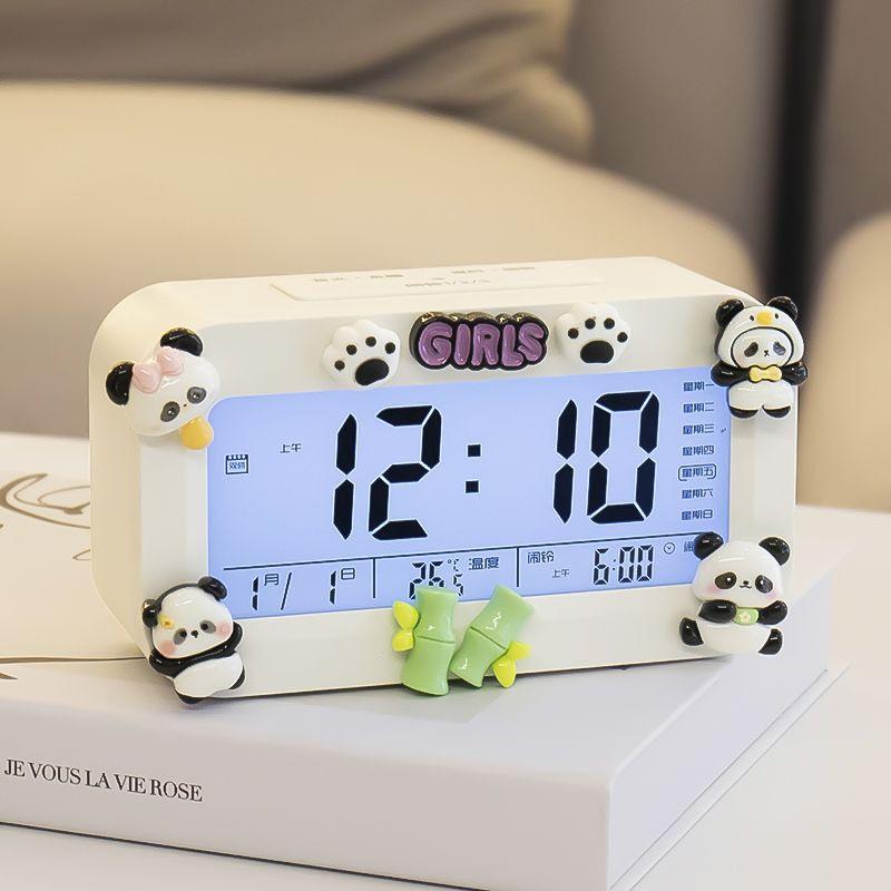 Electronic alarm clock for junior high school students, multi-function, large volume, large screen, household timing, bedside simple digital alarm