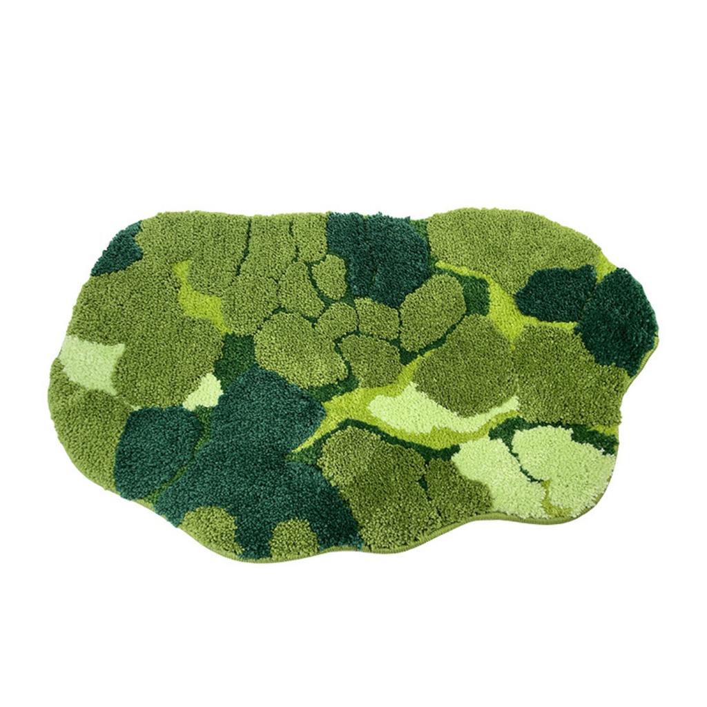 Зеленый, Моховой ковер, Коврик для ванной, Впитывающий, Нескользящий коврик, Придверный коврик, Коврик для ног, Бытовой, Плюшевый коврик для пола