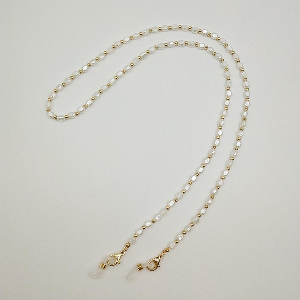 Men Eyewear Jewelry Anti-lost Glasses Clips Reading Glasses Chain Face Mask Necklace Pearl Chain