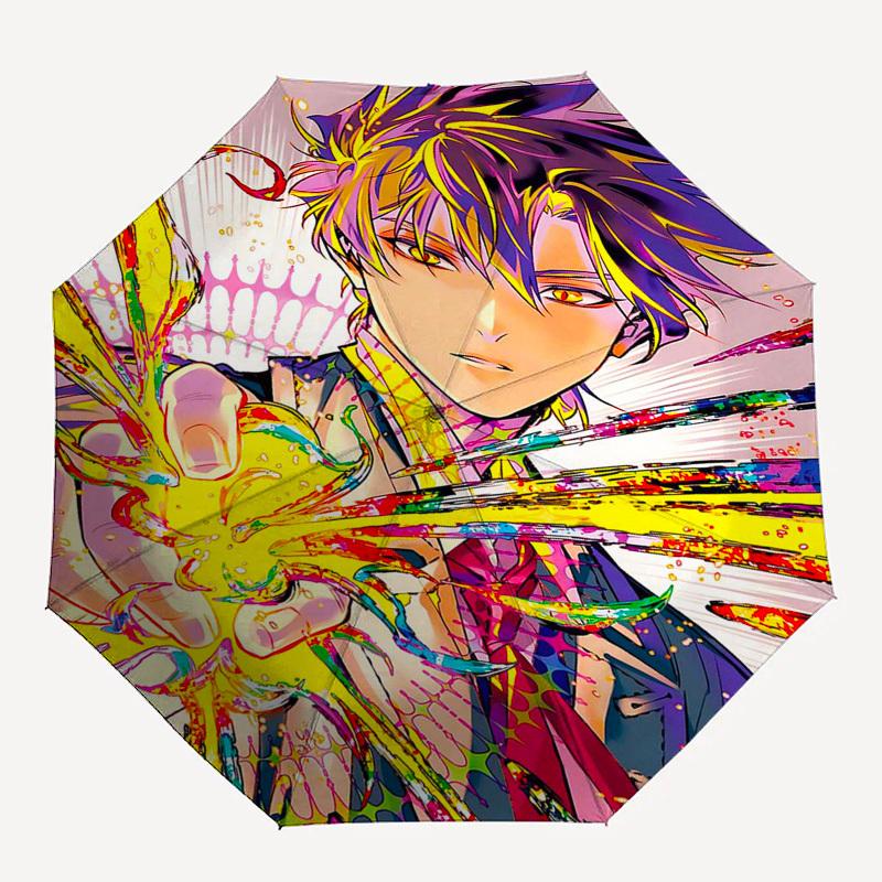 1pc Anime Character Outdoor Umbrella - Automatic Opening/Closing - Portable 3-Fold Design - 8-Rib Iron Frame - Perfect Gift for Fans, Travelers,