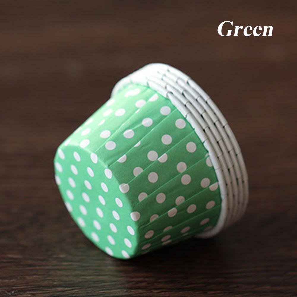 100 шт., бумажные формочки для выпечки с точечным декором, чехол для кексов, обертка для выпечки