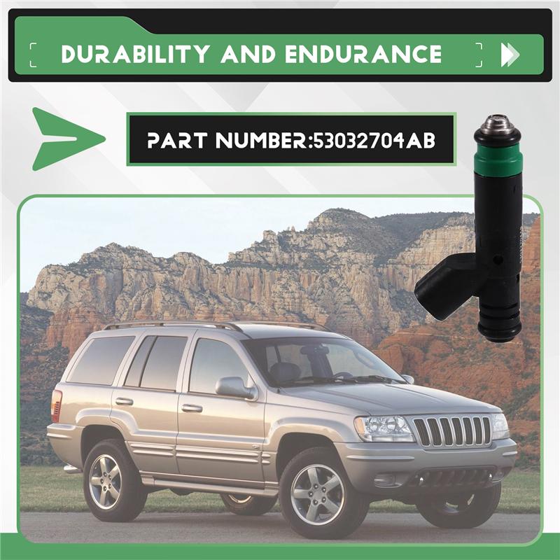 Durable-Fuel Injector 53032704AB 8PCS For Dodge Dakota Ram 1500 Durango 4.7L Jeep Grand Cherokee Engine