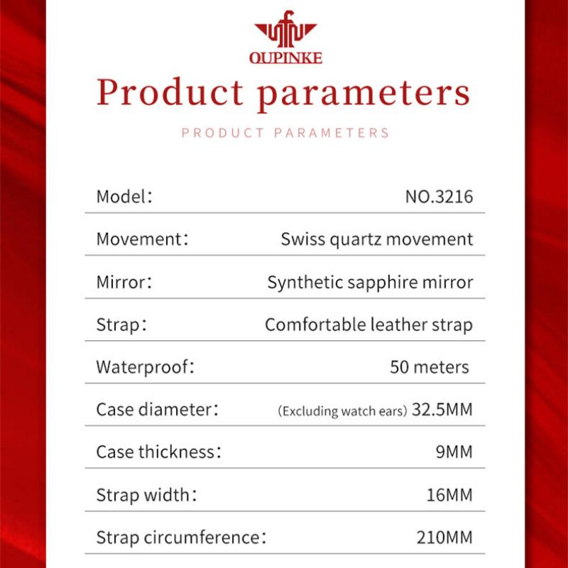 OUPINKE Новые женские часы для бизнеса и отдыха, модные, полные звездных вспышек, водонепроницаемые, водонепроницаемые и календарные часы высокого класса