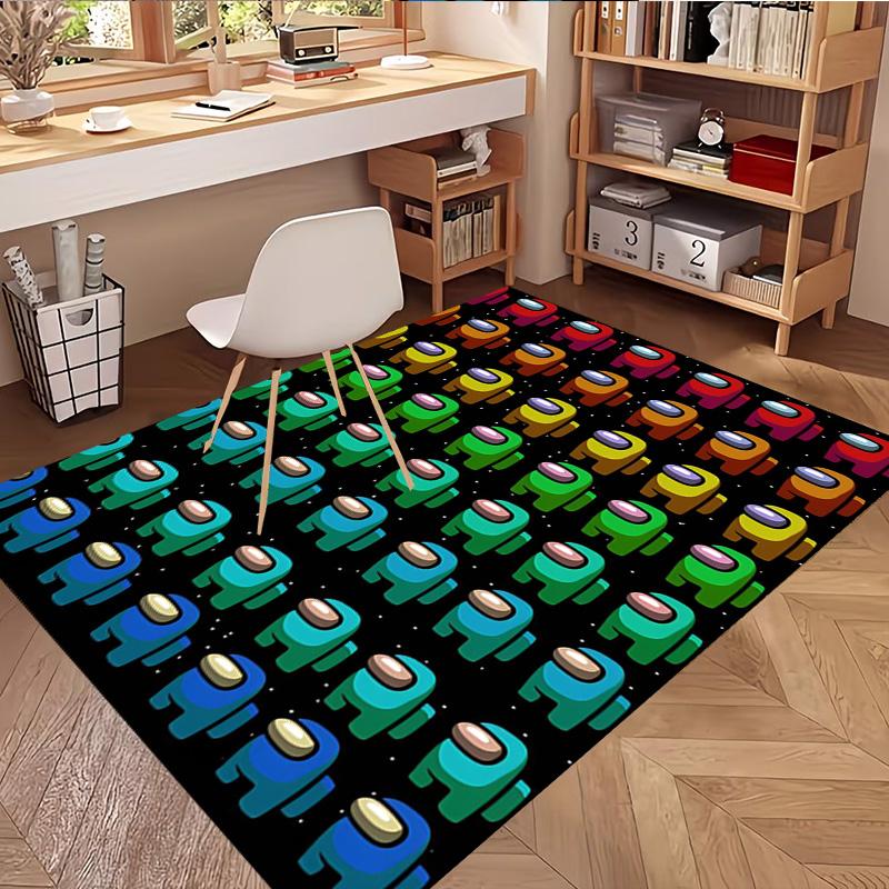 Among Us Print Rug, Washable Floor Carpet, For Entryway Dorm Laundry Room Office Study, Home Decor Birthday Christmas Gift