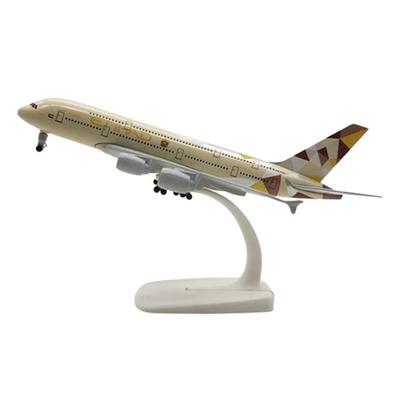 20 см Литой из сплава Модель самолета Etihad Airways A380