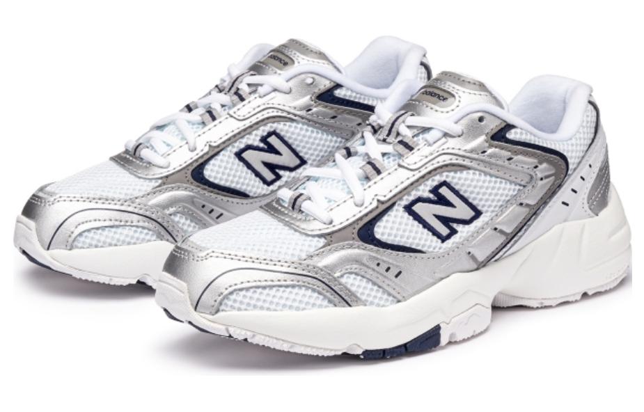 New Balance 452 White Black Women's Low-Top Retro Running Shoes WX452SA