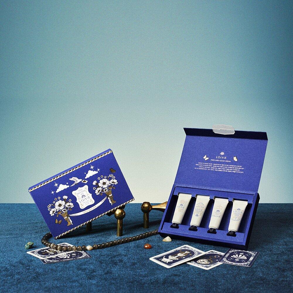 LOiViE Парфюмированный крем для рук Mini Discovery Set 10 мл*4 шт. (Коллекция счастливых подарков)