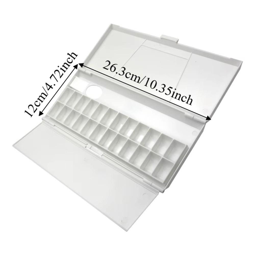 Durable Foldable Watercolor Pigment Box Reusable Professional Watercolor Mixing Tray 24 Grids DIY Color Mixing Pallet Student