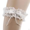 Мода Нежный Бежевый Кружева Цветочный Кристалл Бантом Свадебная Подвязка Подарок Невесте Костюм Подружки Невесты Опора
