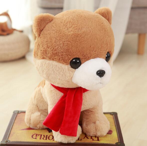 1 шт. 30 см Милая мягкая собачка с шарфом Мягкая Милая мультяшная плюшевая собачка Игрушки Кукла для детей B