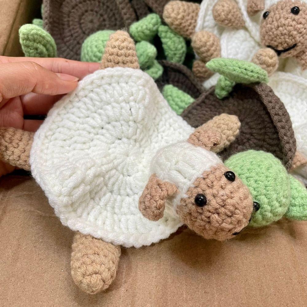 Heat-resistant Duck Crochet Coasters Table Protection Handmade Animal Cup Mat Reusable Absorbent Woven Water Cup Pad Tabletop