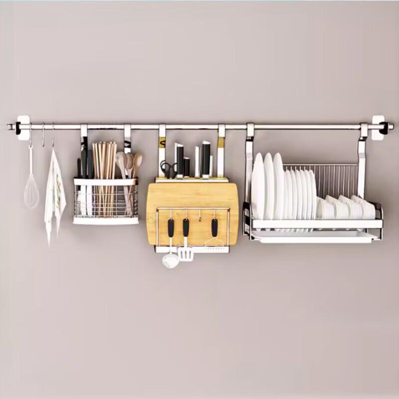 Многофункциональная кухонная настенная полка с сушилкой для посуды