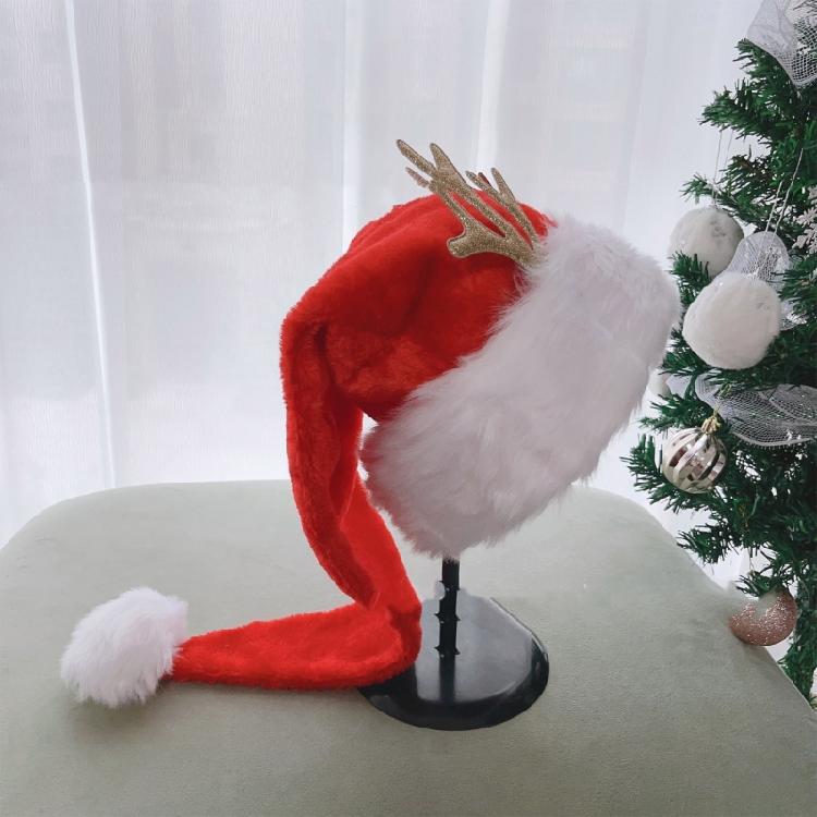 Фестивальные рождественские шапки Санты для фестивальной семейной вечеринки, шапка Санты с рогами, праздничный реквизит, головной убор, рождественская шапка