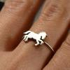 Кольцо на палец в форме лошади, изысканное мужское универсальное кольцо тонкой работы, подарок на день рождения
