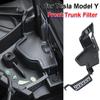 Upgrade Accessories for Tesla Model Y 2023 Front Trunk Filter Protector Cover Front Hood Water Guide Anti-Clogging Organizer