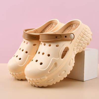 Обувь с отверстиями для шин женские летние новые сандалии на толстой подошве с увеличением высоты носить пляжную сумку головные полушлепанцы