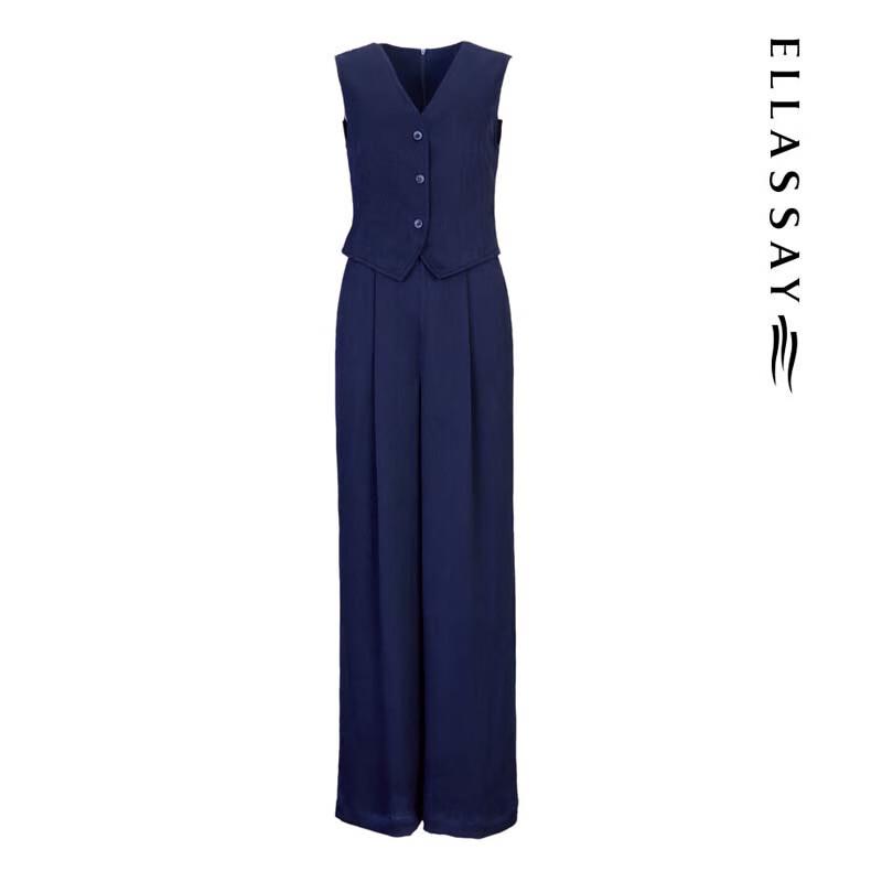 ELLASSAY Комбинезон с V-образным вырезом, имитирующий костюм-двойку