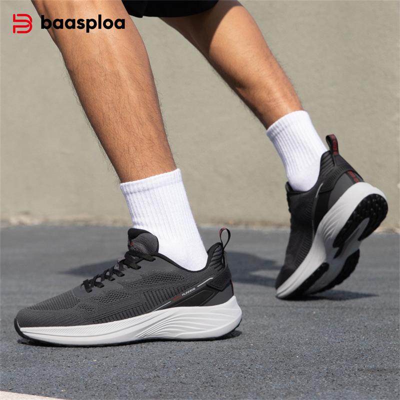 Baaploa Мужские кроссовки Модные мужские сетчатые дышащие противоскользящие износостойкие мужские кроссовки для бега на открытом воздухе для фитнеса мужские кроссовки