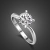 Wedding Ring Women'S Small Ring Single Ring Platinum Plated With 5A Zircon Ring