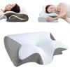 Stitching Color Pillow Memory Foam Cervical Ergonomic Contoured Orthopedic Relaxing Cervical Pillow Versatile Support Pillow