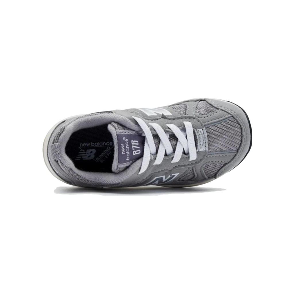 New Balance NB 878 Удобные, износостойкие, дышащие, низкие, детские кроссовки, серо-белые, для младенцев и малышей IV878MC1
