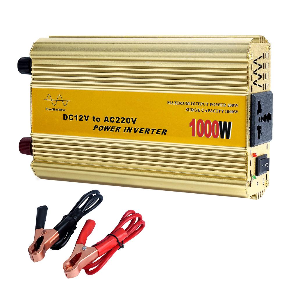 3000/1000 Вт автомобильный инвертор с чистой синусоидой, инвертор синусоидальной волны постоянного тока 12 В в переменный ток 220 В, преобразователь напряжения, микропреобразователь, трансформатор
