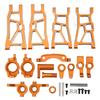 RC Upgrade Parts Kit Aluminium Alloy High Strength Suspension Arm Steering Assembly Set for ZD Racing DBX 10 1 10 Orange