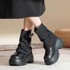 Fashion Women Ankle Boots Platform Chunky Denim Fashion Shoes Designer 2025 Winter New Trend Gladiator Boots Woman Botas Mujer Zapatos