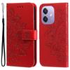 Для Oppo A5x 5G/A3x 4G/A3x 5G (Индия) Чехол Кошелек-подставка из ПУ кожи с цветочным узором Чехол для телефона