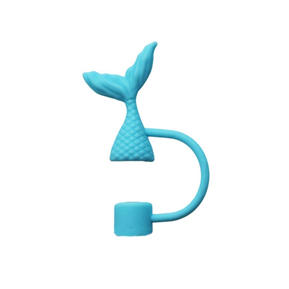 Красота рыбий хвост силиконовая соломенная крышка чехлы для соломенных кончиков для чашки Стэнли/стакана для декора вечеринки