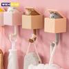 Creative Cartoon Wall Hanging Hook for Clothes Hat Scarf Key Animal Small Keychain Hooks Kids Cute Hooks Coat Adhesive Hooks