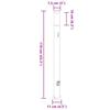 Bollard Lights with Sensor & Socket Set of 3 110 cm Stainless Steel IP44