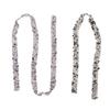 2PCS Resin Rhinestone Strips Ribbons Crystal Glitter Rhinestone Trim for DIY Shoe Bag Clothing Necklace
