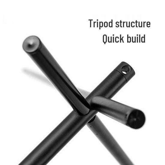 Folding Tripod Camping Rack for Clothes Drying & Travel Organization