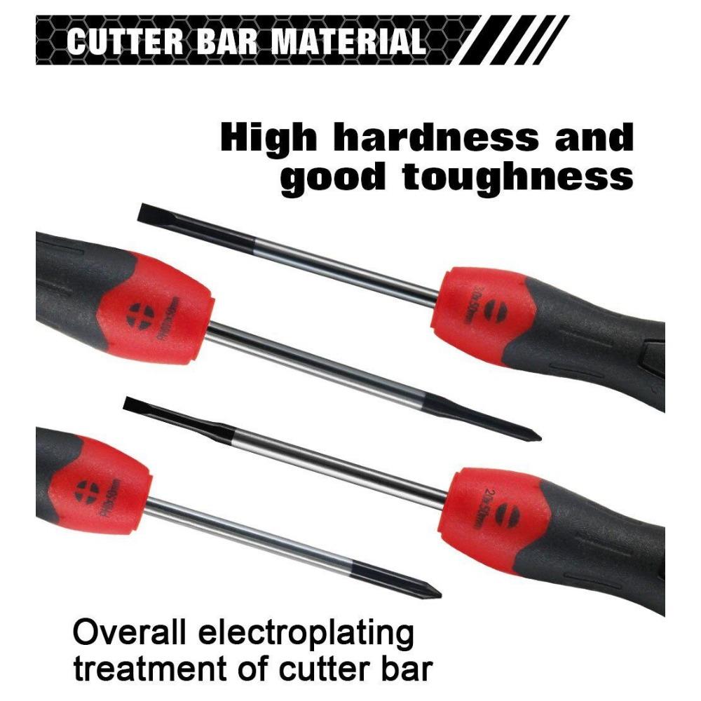 WISEUP 6 шт. Набор магнитных отверток с плоским и крестообразным шлицем, набор прецизионных отверток для ремонта телефонов, компьютеров, домашних многофункциональных инструментов