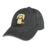 Longhaired Cream Dachshund Cartoon Wiener Dog Cowboy Hat Hats Baseball Cap Rugby Rave Christmas Hat Men Golf Wear Women's