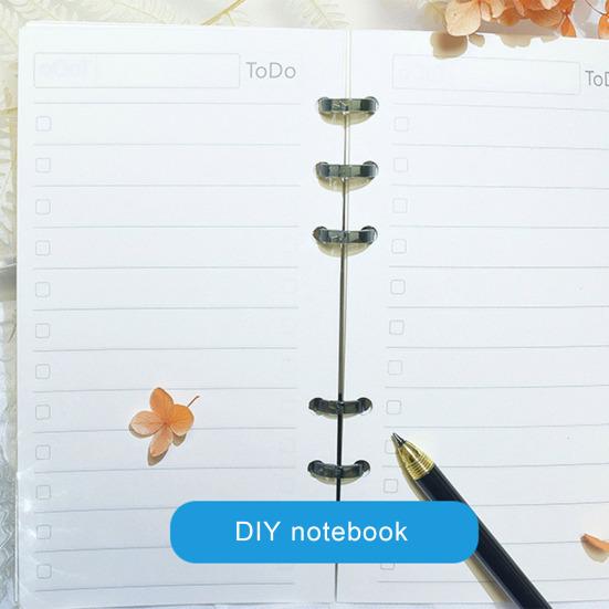 2 шт., с 3 отверстиями, переплетные кольца, пружинное спиральное кольцо, переплетное кольцо на 360 градусов, переворачивающаяся полоска, пряжка, зажим, школьные принадлежности, канцелярские принадлежности