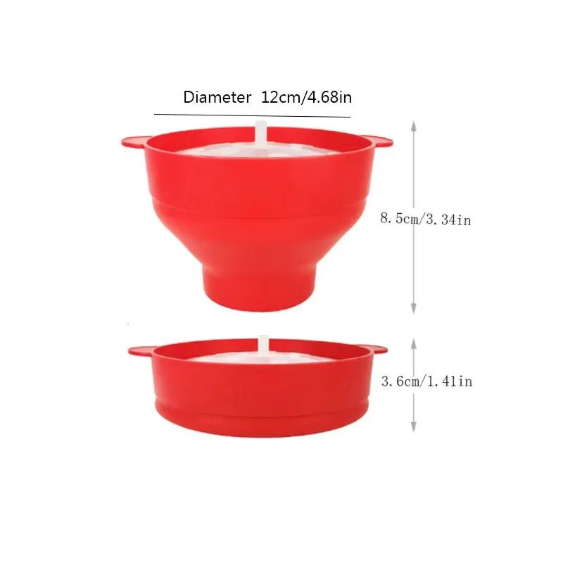 Кухонная микроволновая печь попкорн миска ведро силиконовая DIY красный попкорница с крышкой чипсы фрукты блюдо высокое качество простые инструменты